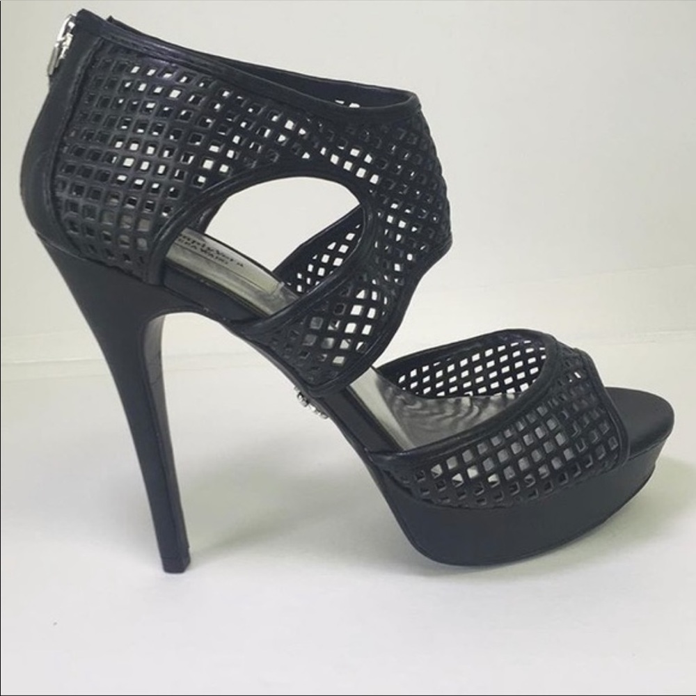 Simply Vera Leather Mesh Heels